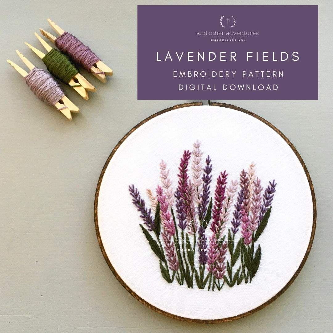 Lavender Fields Hand Embroidery PDF Pattern - And Other Adventures Embroidery Co lavender-fields-hand-embroidery-pdf-pattern-and-other-adventures-embroidery-co