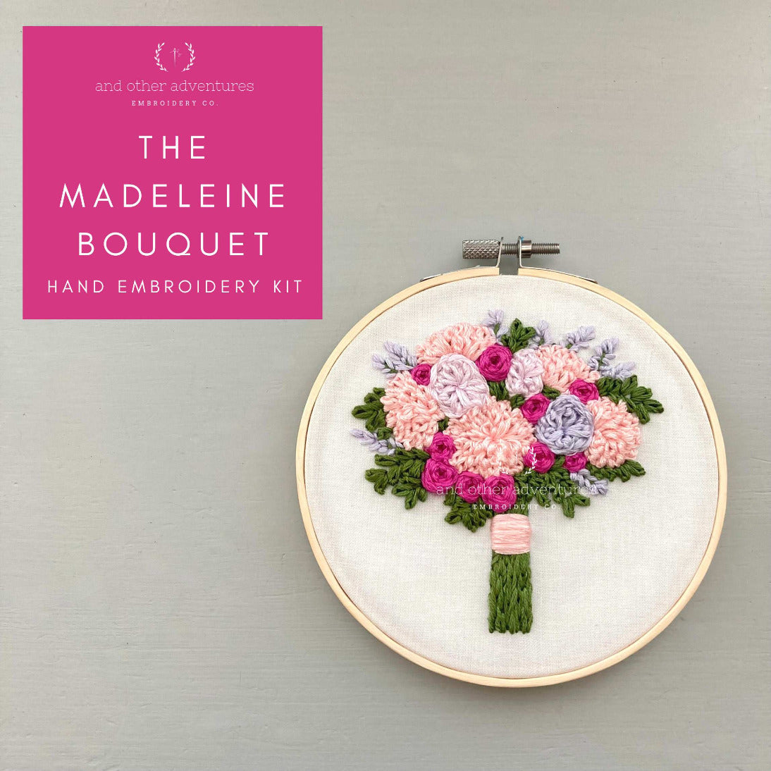 The Madeleine Bouquet Hand Embroidery Kit by And Other Adventures Embroidery Co