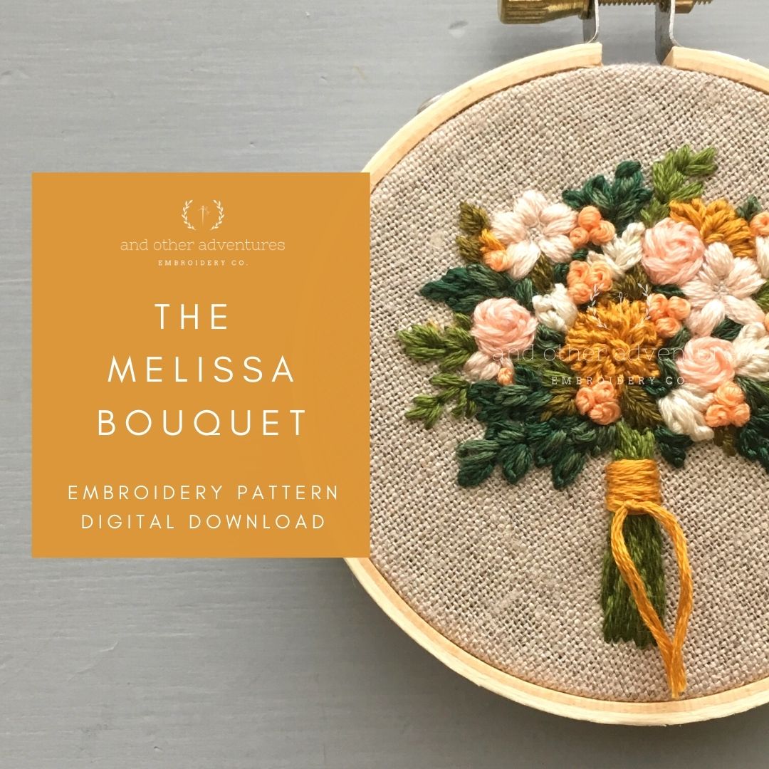 Hand Embroidery KIT - Burgundy & Blush Wildflowers