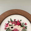 Hand Stitched Pink and Ivory Flower Bouquet Original Art by And Other Adventures Embroidery Co
