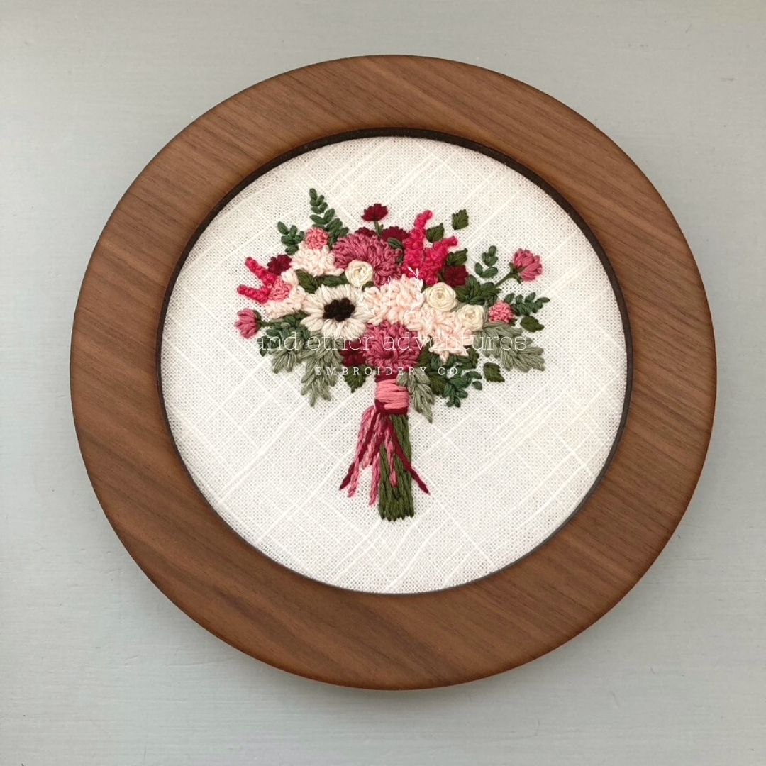Original Floral Bouquet Art Embroidery by And Other Adventures Embroidery Co