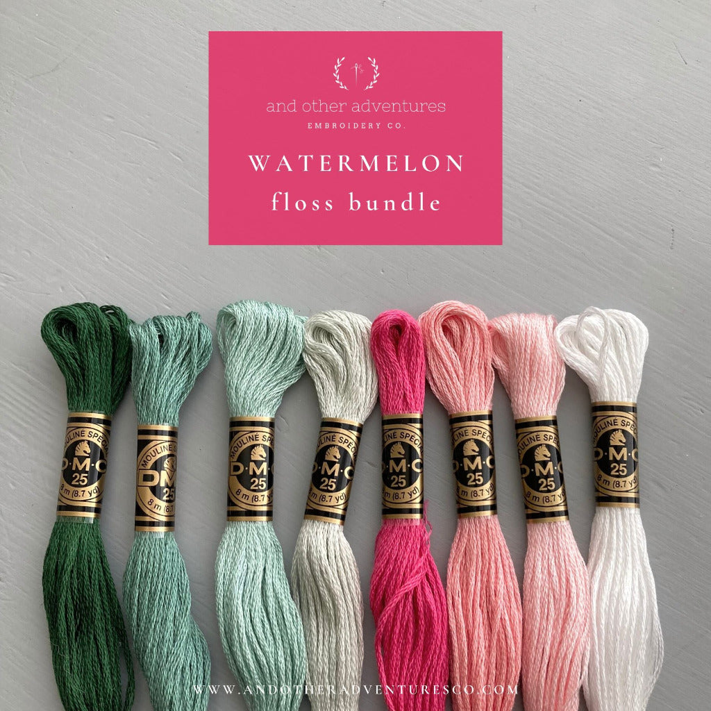 Watermelon Embroidery Floss Bundle by And Other Adventures Embroidery Co