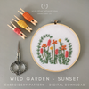 Wild Garden Beginner Embroidery Pattern Digital Download by And Other Adventures Embroidery Co