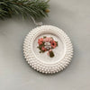 Muted Coral Hand Embroidered Flower Bouquet Ornament by And Other Adventures Embroidery Co