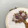 Purple and Gold Hand Embroidered Fall Flowers | And Other Adventures Embroidery Co