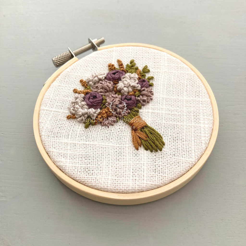 Hand Stitched Fall Bouquet Embroidery | And Other Adventures Embroidery Co