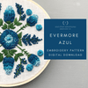Evermore Azul Hand Embroidery Pattern Digital Download | And Other Adventures Embroidery Co