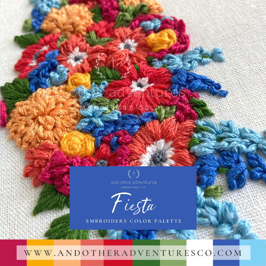 Fiesta Embroidery Color Palette | And Other Adventures Embroidery Co