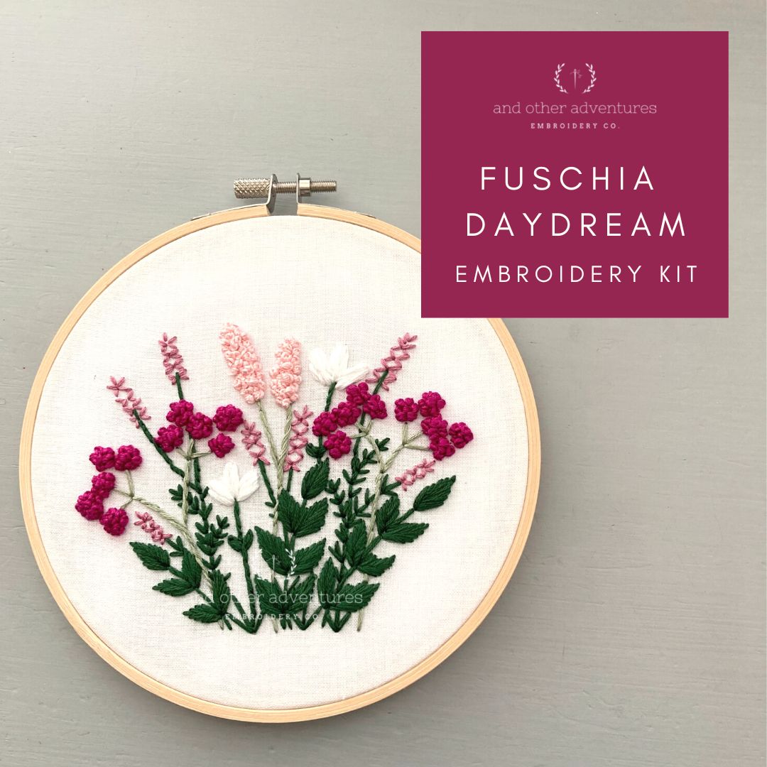 Beginner Hand Embroidery Kit - Fuschia Daydream - And Other Adventures  Embroidery Co