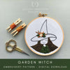 Garden Witch Hand Embroidery PDF Pattern Digital Download | And Other Adventures Embroidery Co