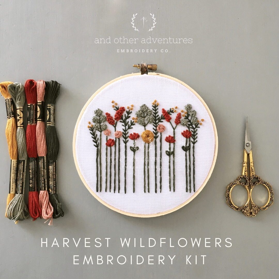 Hand Embroidery Kit - Harvest Wildflowers
