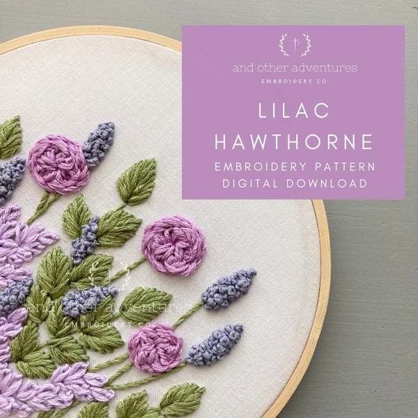 Hand Embroidery KIT - Hawthorne in Lilac - And Other Adventures Embroidery  Co