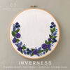 Blue and Purple Floral Wreath Hand Embroidery Digital Pattern | And Other Adventures Embroidery Co