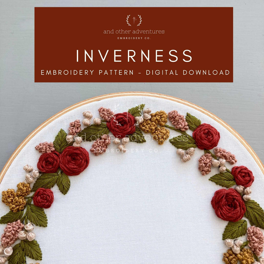 Hand Embroidery Pattern - Inverness in Copper - And Other Adventures Embroidery Co hand-embroidery-pattern-inverness-in-copper-and-other-adventures-embroidery-co