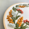 Fall Flower Wreath Hand Embroidery Kit for Beginners - And Other Adventures Embroidery Co