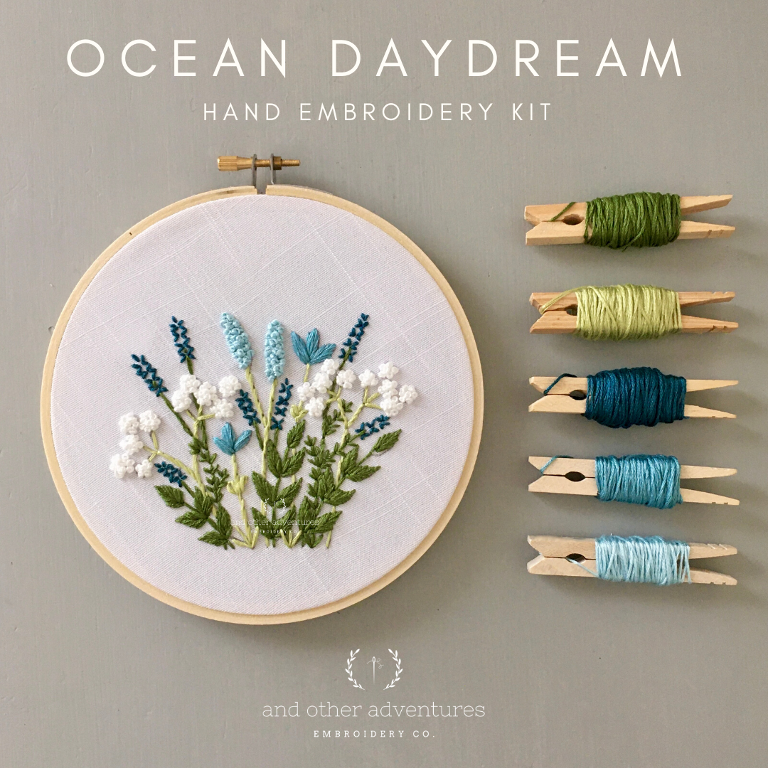 Ocean Daydream Beginner Hand Embroidery kit by And Other Adventures Embroidery Co