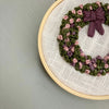 Festive Hand Embroidered Wreath Ornament - perfect stocking stuffer gift by And Other Adventures Embroidery Co