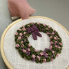 Hand Embroidered Purple, pink and green Christmas ornament by And Other Adventures Embroidery Co