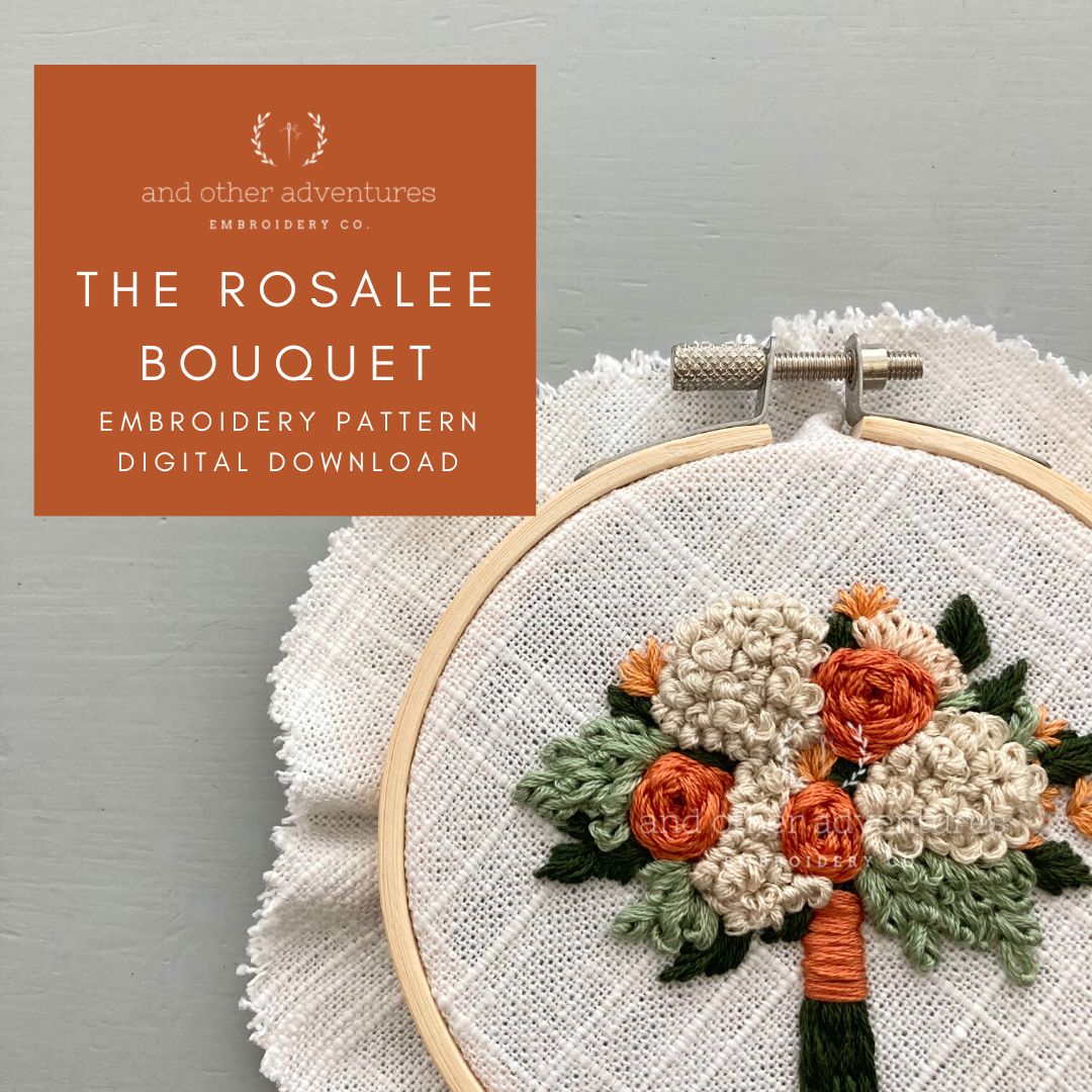 The Rosalee Bouquet Embroidery Pattern Digital Downlaod - And Other Adventures Embroidery Co