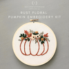 Beginner Hand Embroidery Kit - Rust Floral Pumpkin | And Other Adventures Embroidery Co