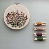 Moody Purple and Gold Floral Embroidery Hoop Art PDF Pattern | And Other Adventures Embroidery Co