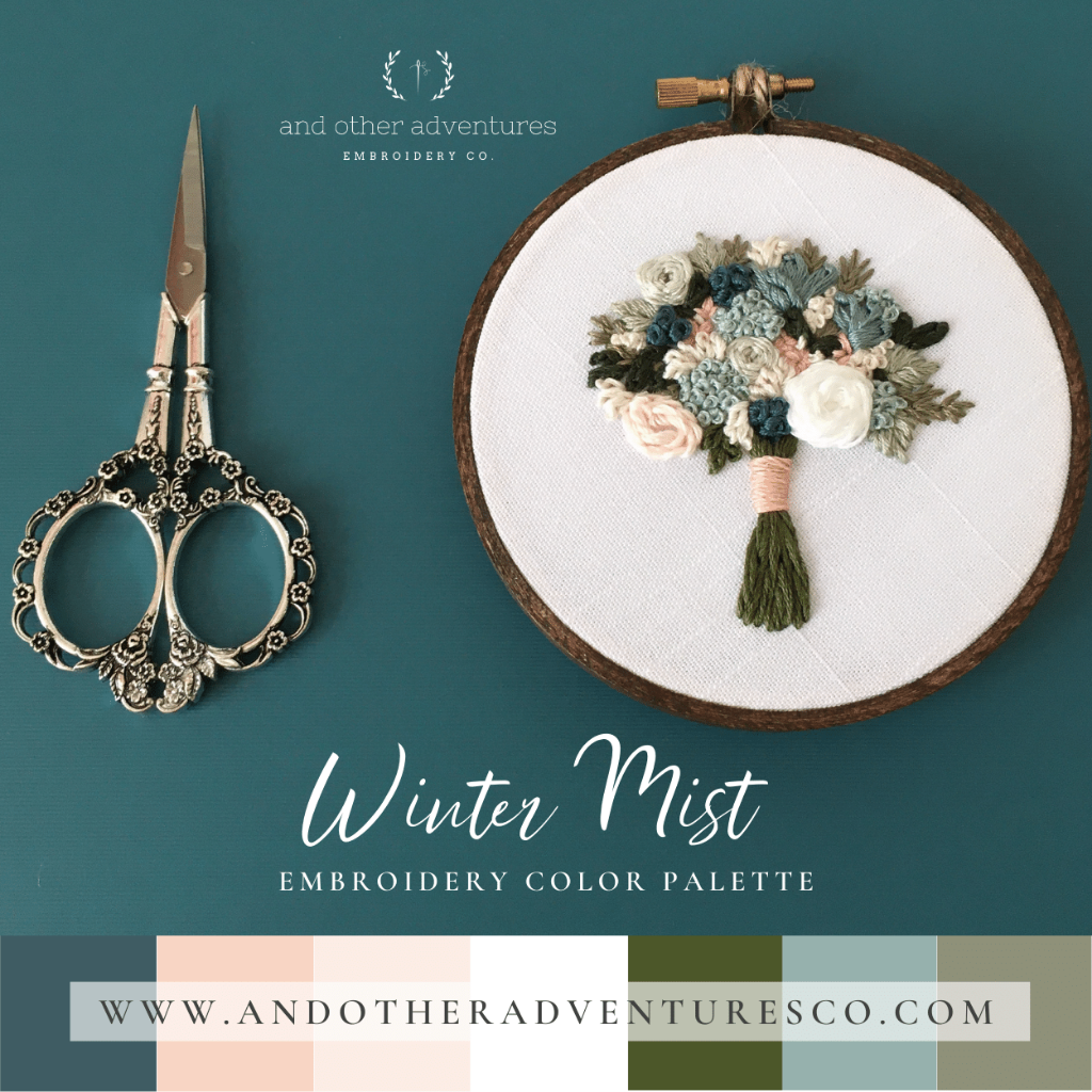 Winter Mist - Embroidery Color Palette - And Other Adventures Embroidery Co