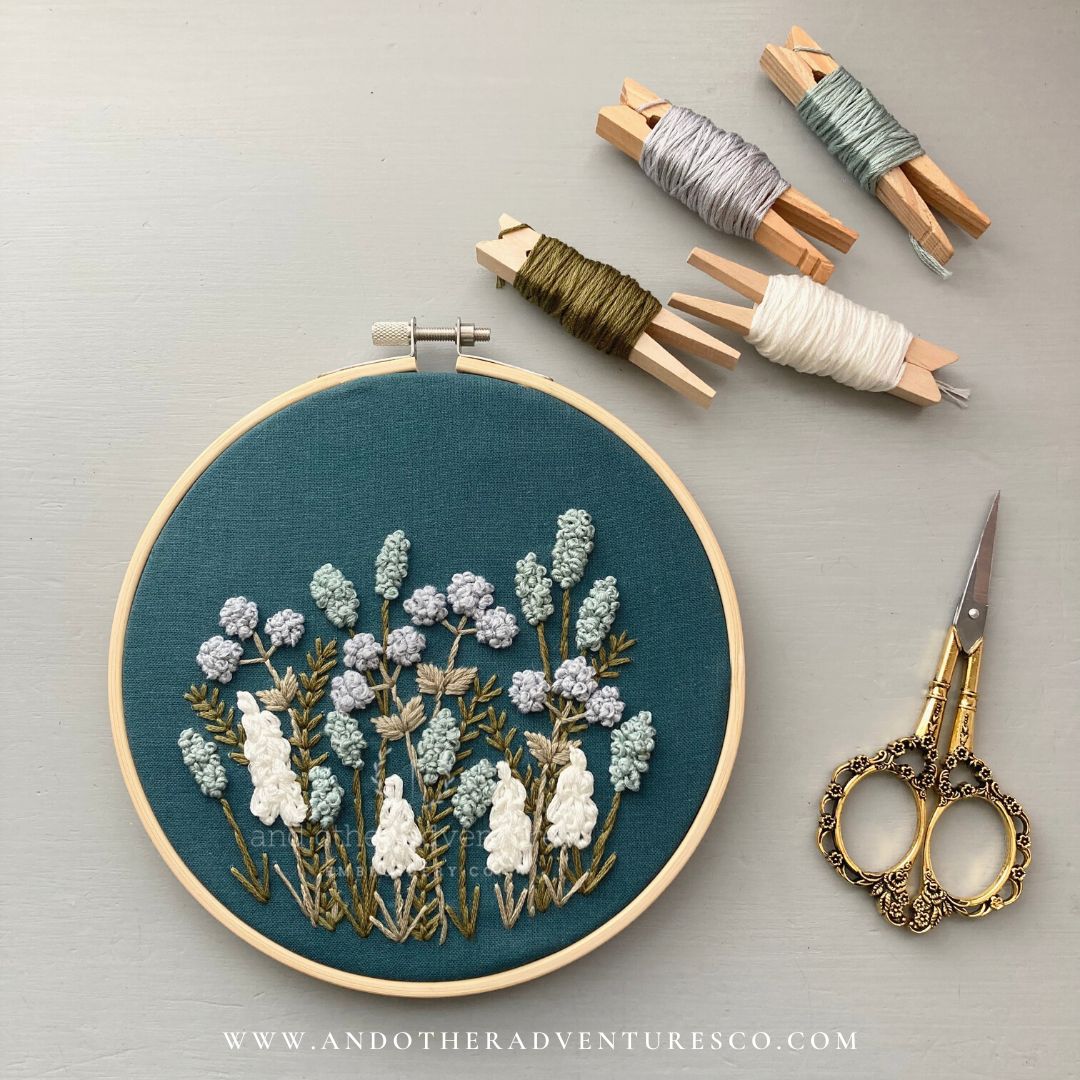 Avonlea Sea Salt DIY hand embroidery project for beginners by And Other Adventures Embroidery Co