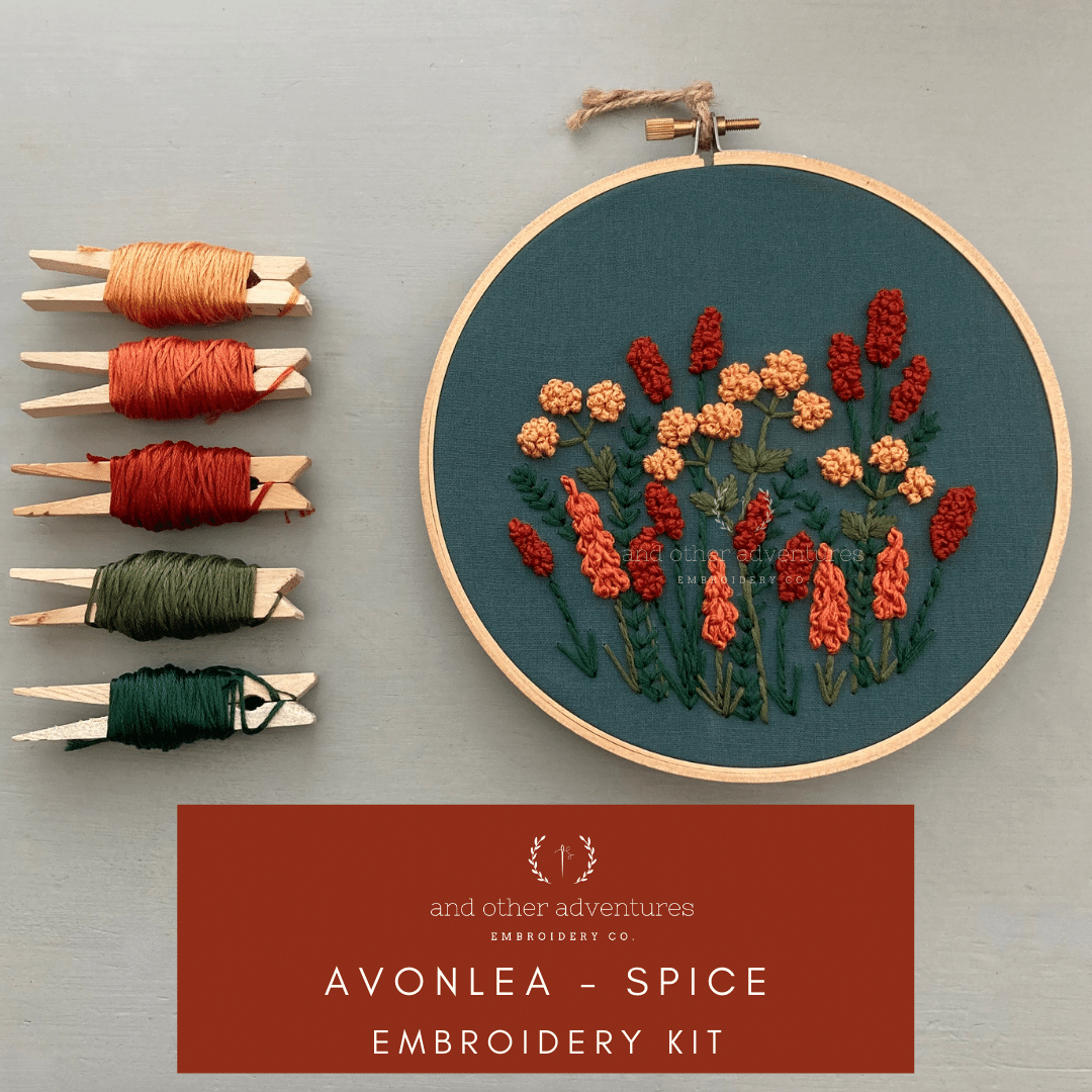 Hand Embroidery Kit for Beginners - Avonlea Spice | And Other Adventures Embroidery Co