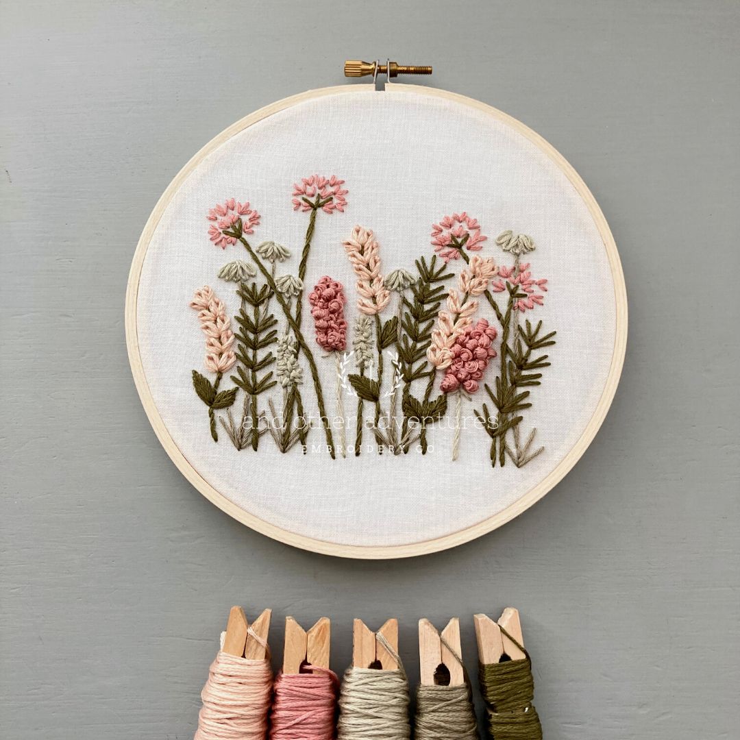 Hand Embroidery Kit - Meadow in Blush & Olive - And Other Adventures ...