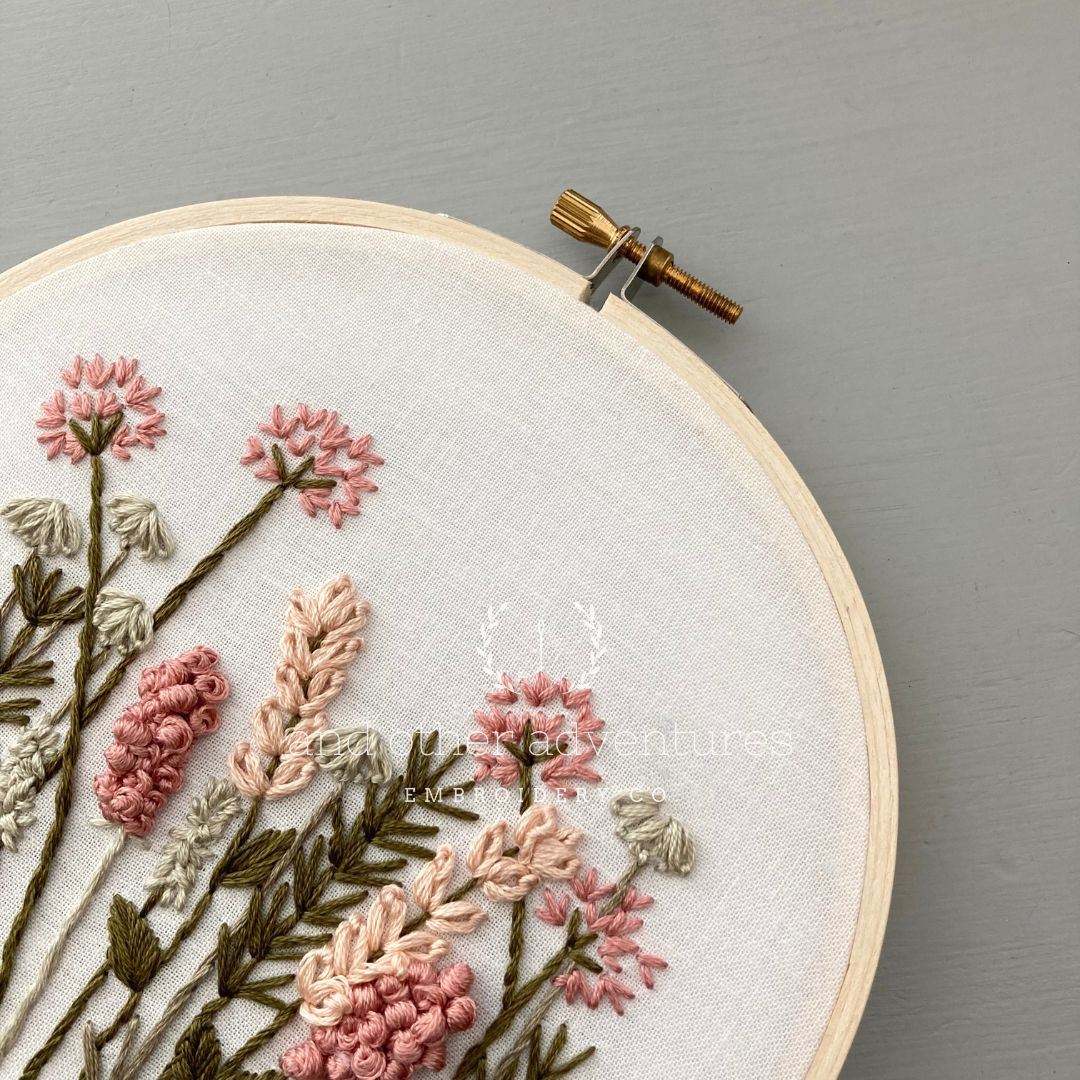 Meadow Flower Embroidery Kit – The Make Arcade