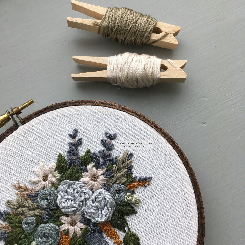 Hand Embroidered Floral Details | And Other Adventures Embroidery Co