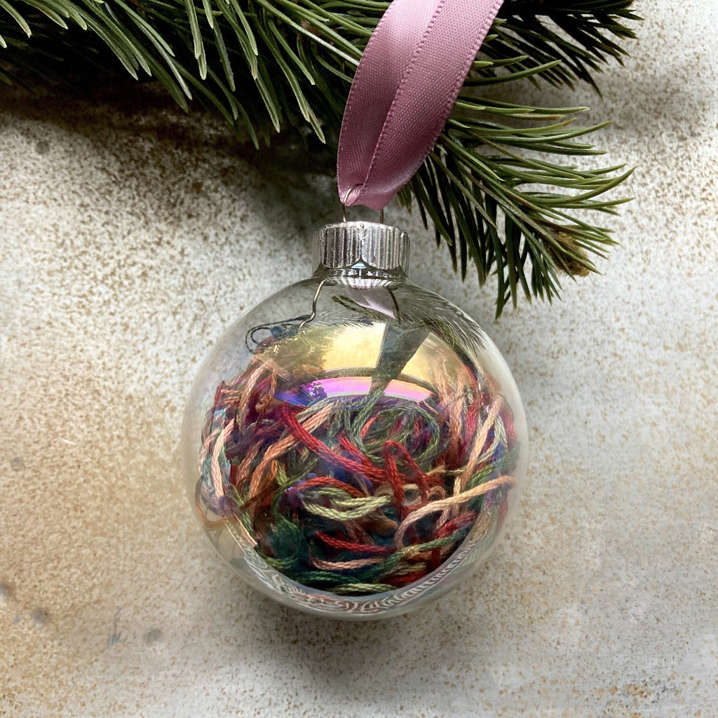 Glass Embroidery Floss Ornament | And Other Adventures Embroidery Co