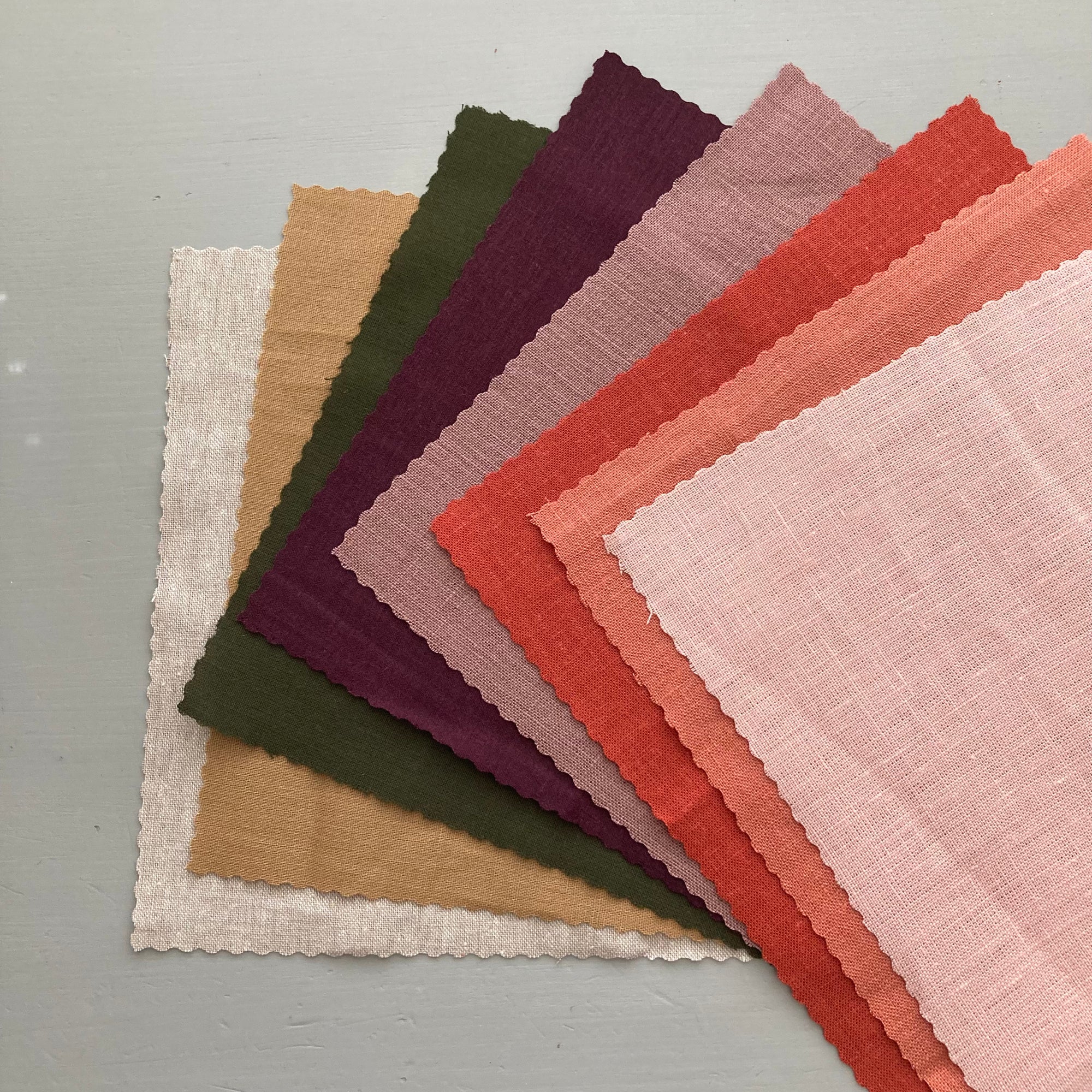 Autumn Linen Fabric Sample Packs for Hand Embroidery | And Other Adventures Embroidery Co