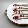 Red &amp; Pink Hand Stitched DIY Floral Hoop Art | And Other Adventures Embroidery Co