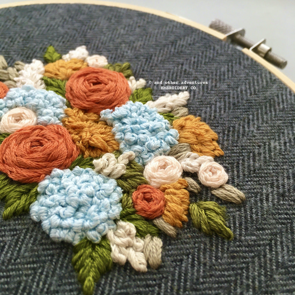 Hand Embroidered Fall Bouquet Digital Pattern | And Other Adventures Embroidery Co