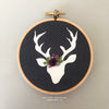 Embroidered Christmas Deer Ornament by And Other Adventures Embroidery Co