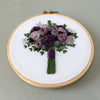 Deep Purple Hand Embroidered Flower Bouquet Pattern | And Other Adventures Embroidery Co