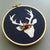 Hand Embroidered Deer Ornament - Cranberry | And Other Adventures Embroidery Co
