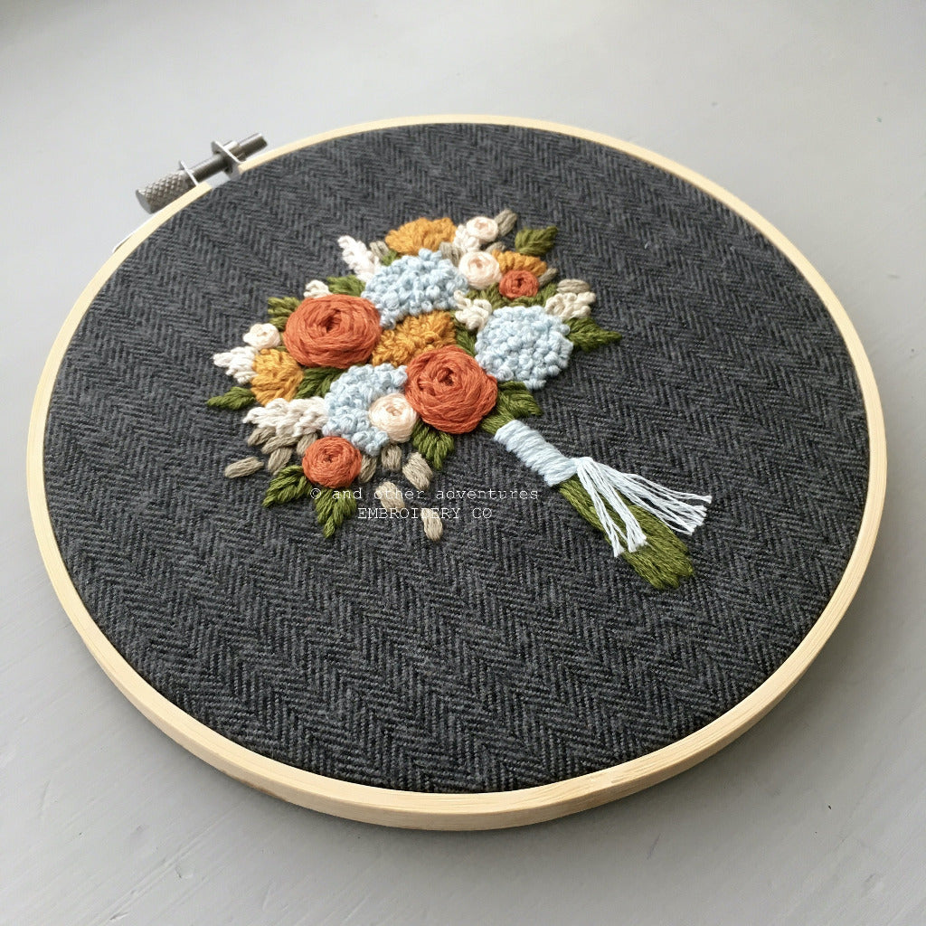 Learn how to embroidery a flower bouquet | And Other Adventures Embroidery Co