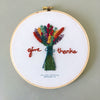 Thanksgiving Floral Embroidery Hoop - Give Thanks by And Other Adventures Embroidery Co