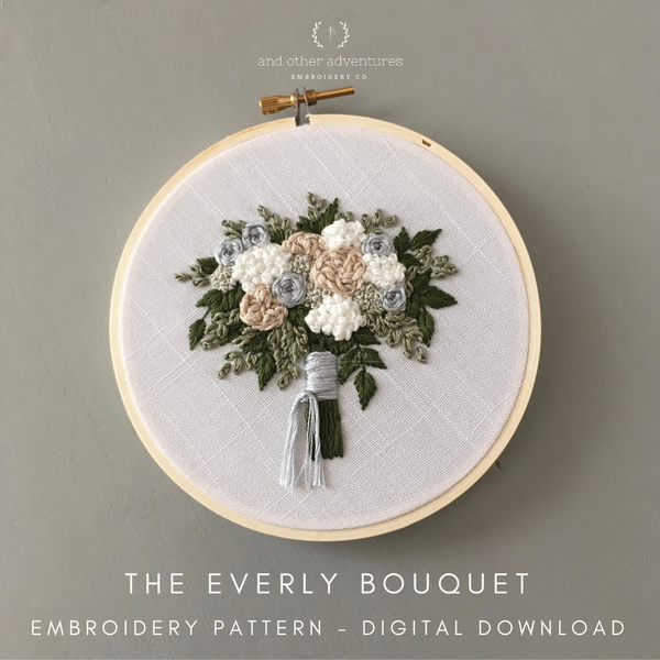 The Everly Bouquet - Digital Embroidery Pattern - And Other