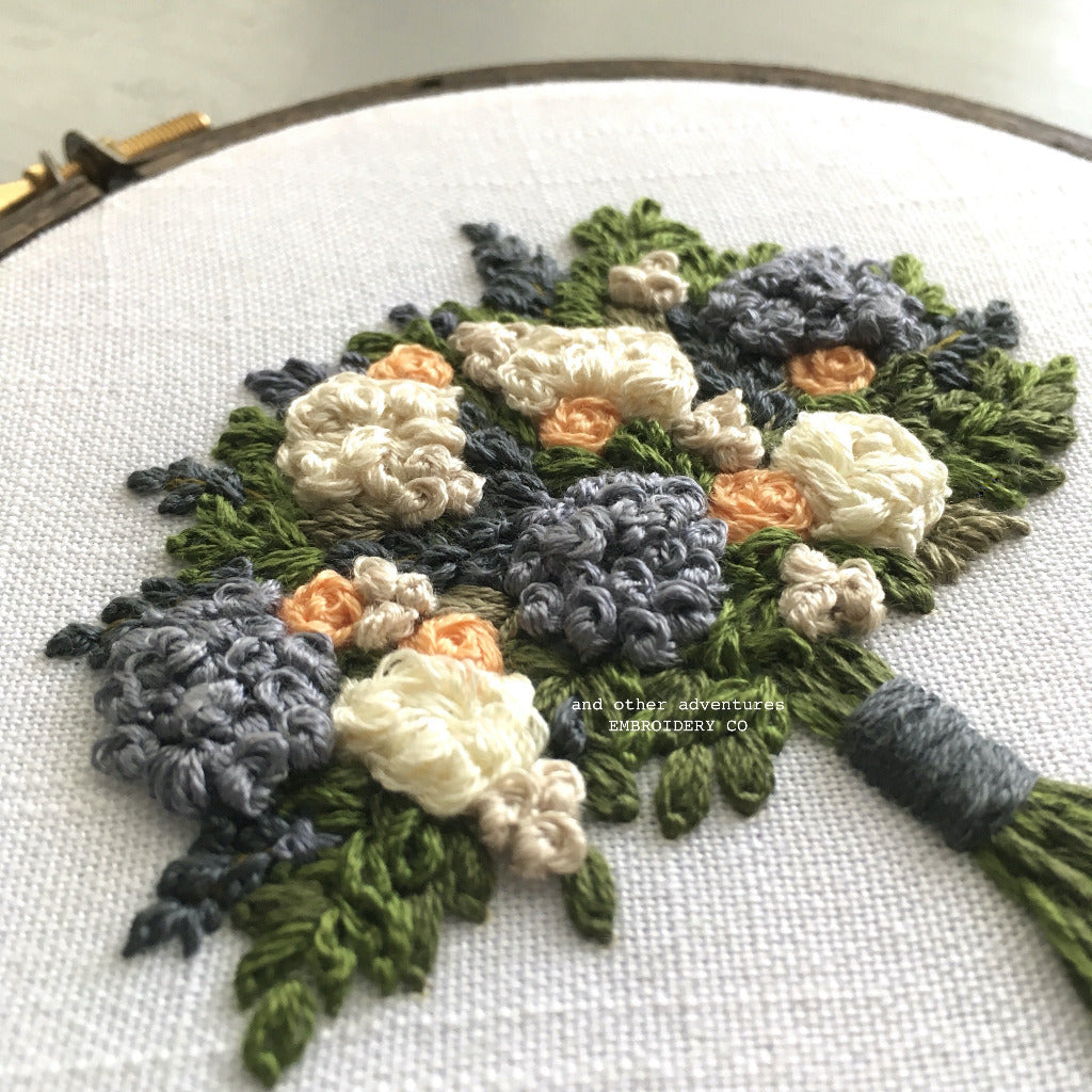 Floral Embroidery Art by And Other Adventures Embroidery Co