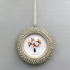 Embroidered Bouquet Glitter Holiday Ornament | And Other Adventures Embroidery Co