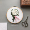 Cascading white and ivory embroidered bouquet | And Other Adventures Embroidery Co