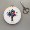 Red, White, and Blue Flower Bouquet Digital Embroidery pattern | And Other Adventures Embroidery Co