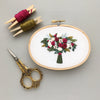 embroidered bouquet oval hoop
