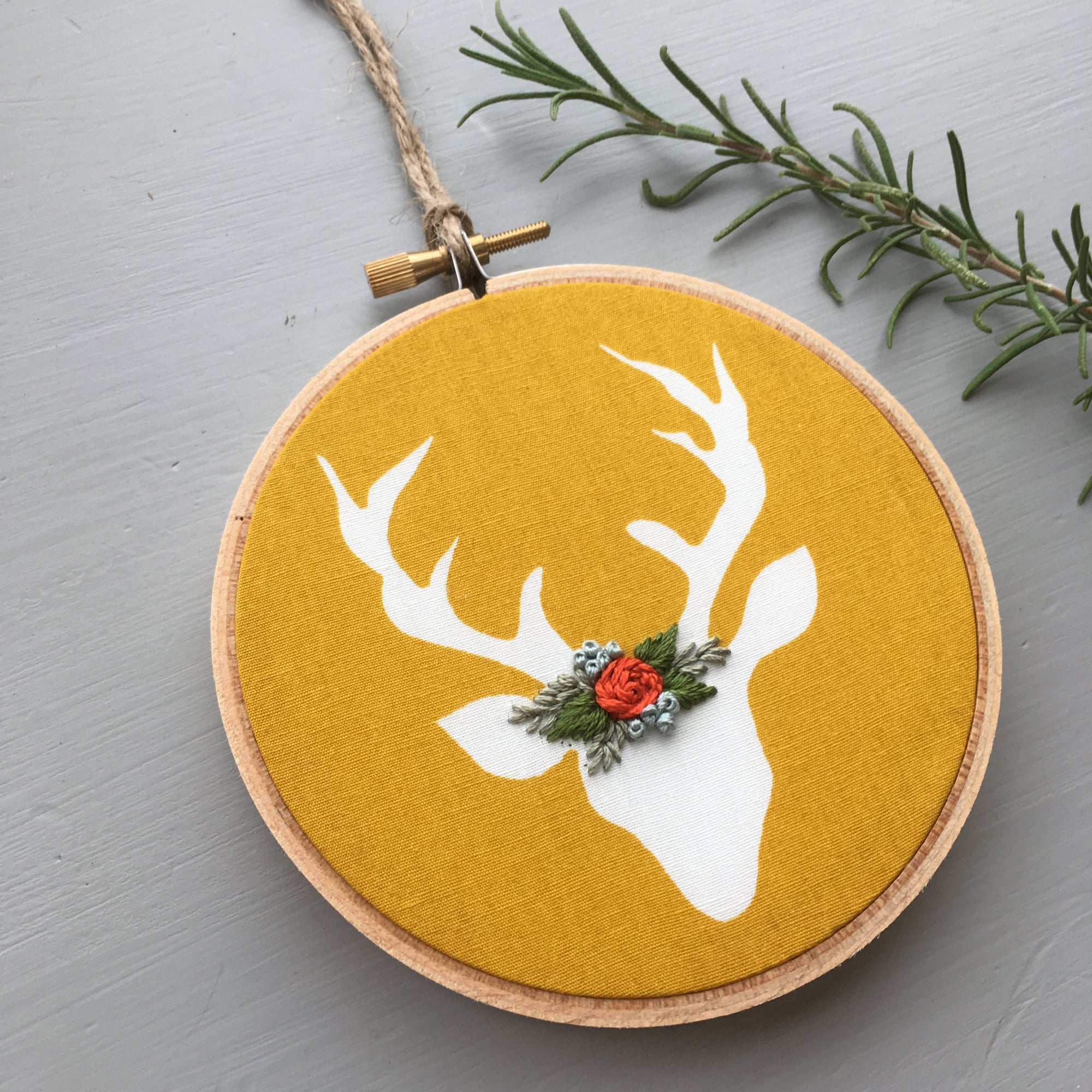 Woodland Stag Embroidery