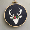 Hand Embroidered Christmas Deer Ornament by And Other Adventures Embroidery Co