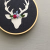 Embroidered Ornament Floral Crown Stag by And Other Adventures Embroidery Co