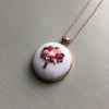 rose gold necklace embroidery by And Other Adventures 